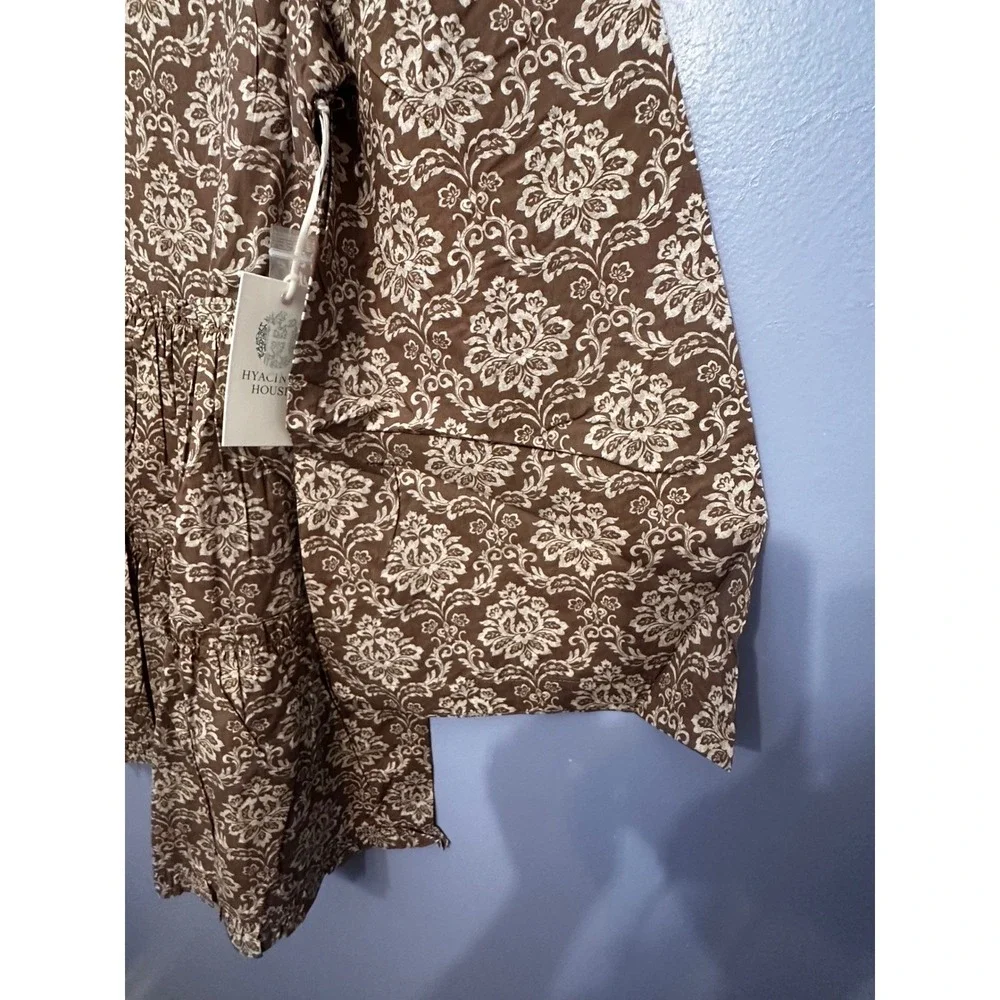 Tuckernuck Hyacinth House Moss Printed Russell‎ Mini Dress Olive XXS NWT